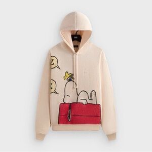 Kith for Peanuts Sleeping Doghouse Comic Nelson Hoodie in Sandrift Men’s Size XL